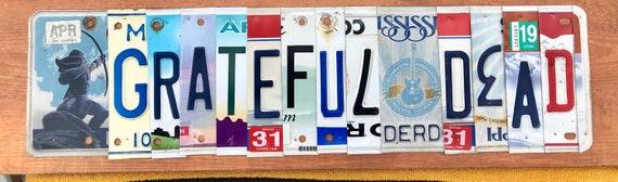 Grateful Dead-wooden License Plate Sign - Etsy