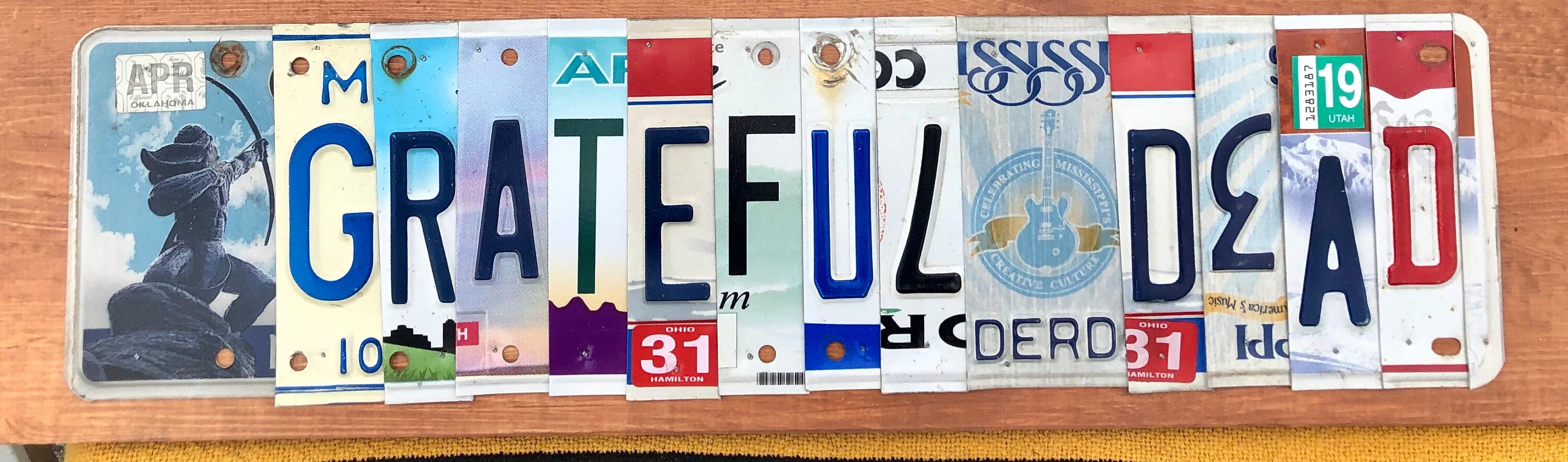 Grateful Dead-wooden License Plate Sign - Etsy