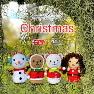 Christmas Crochet Ornaments, Crochet Christmas decoration, Crochet pattern Amigurumi, Christmas Crochet Pattern, Christmas Ornament Crochet