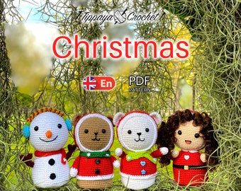 Christmas Crochet Ornaments, Crochet Christmas decoration, Crochet pattern Amigurumi, Christmas Crochet Pattern, Christmas Ornament Crochet