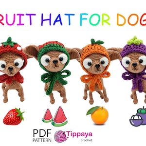 Crochet hat pattern for dogs and cats, crochet pdf pattern