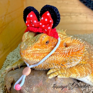 フトアゴヒゲトカゲのヘッドバンドのかぎ針編みパターン