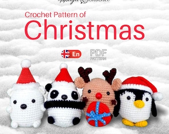 Christmas Crochet Ornaments, Crochet Christmas decoration, Crochet pattern Amigurumi, Christmas Ornament Crochet, Christmas Crochet Pattern