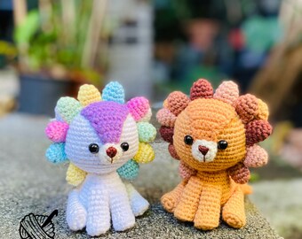 Gehaakt amigurumi-patroon Leeuw: dierenriemhoroscoop (pdf-patroon)