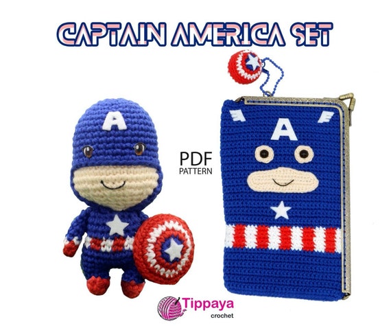 captain america crochet doll pattern