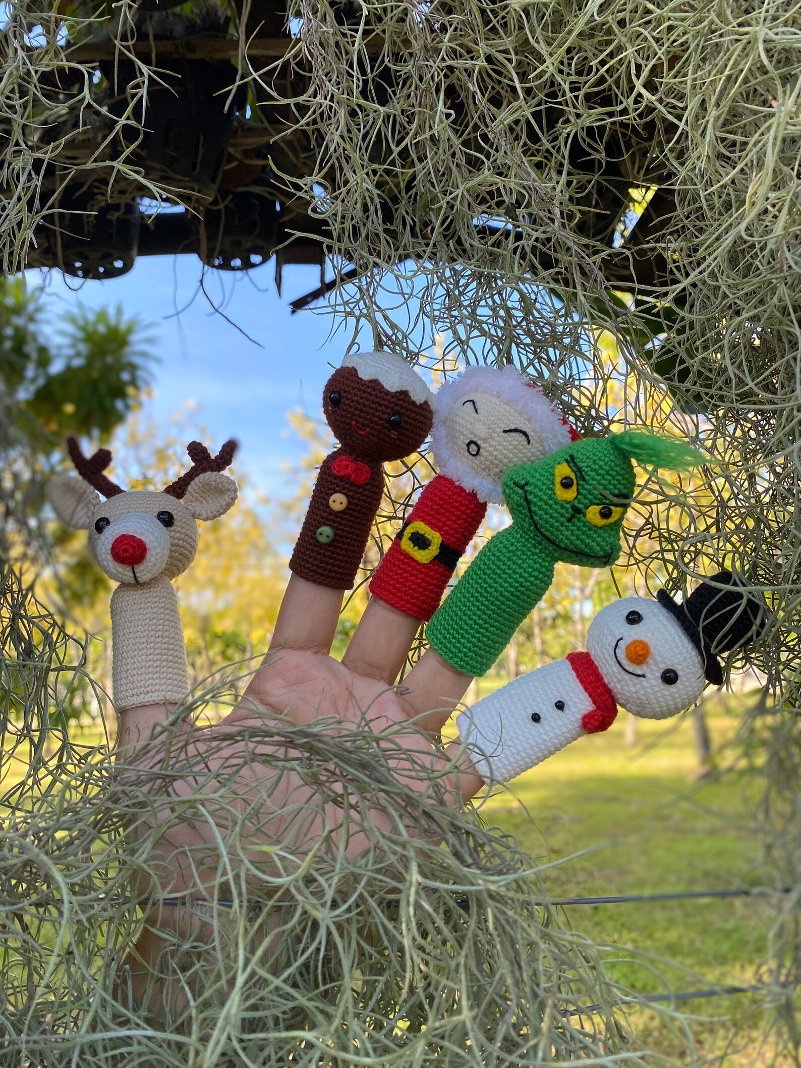 Crochet Pattern of Christmas Finger Puppets - Etsy