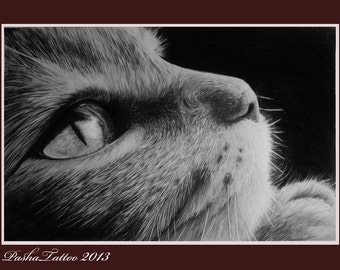 Ukraine Art REALISTIC Portrait of Pet, ANY ANIMAL Portrait, Custom Pencil Portrait of Dog or Cat