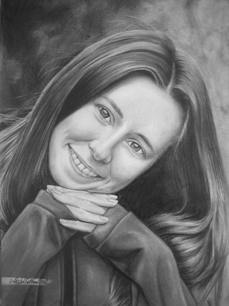 Ukraine Art Custom Portrait from Photo, Custom Portrait, Personalized Portrait, Portrait from Photo, Pencil Portrait, Pencil Drawing image 5