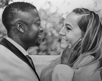 Ukrainian Art, Custom Couple Portrait, Custom Portrait, Couple Portrait, Pencil Portrait, Graphite Portrait, Personalize Portrait