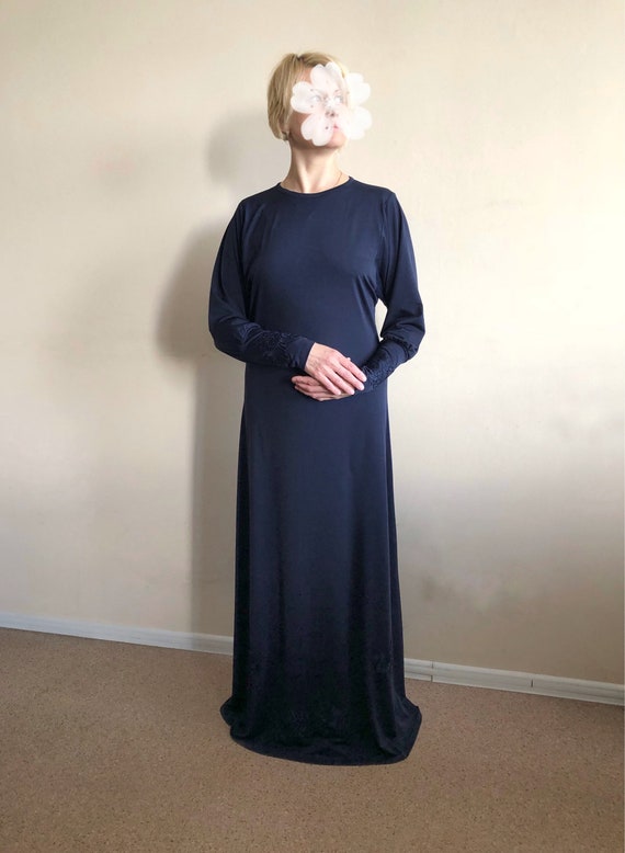 Vestido Largo Musulmán De Satén Con Mangas Batwing - ¡Elegante Y Cómodo!