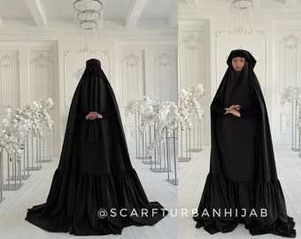 Black not shiny Afghan burqa cape