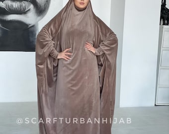 Peluche Velour Khimar, Hijab Jilbab musulmano, Abito da preghiera