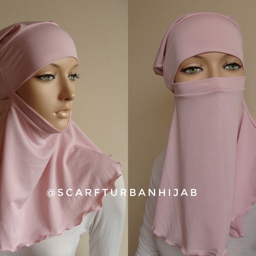 Blush Pink Under Hijab Transformer to Niqab Hijab Cover - Etsy