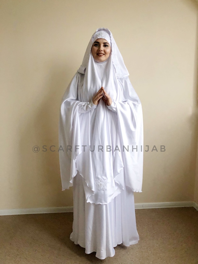 Sciarpa Lunga Hijab Per Preghiera - Foulard Islamico Donna Musulmana - Nero