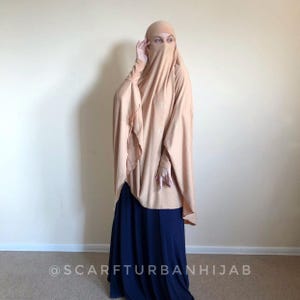 Golden Glitter Khimar Niqab : Traditionelles einteiliges Jersey Hijab