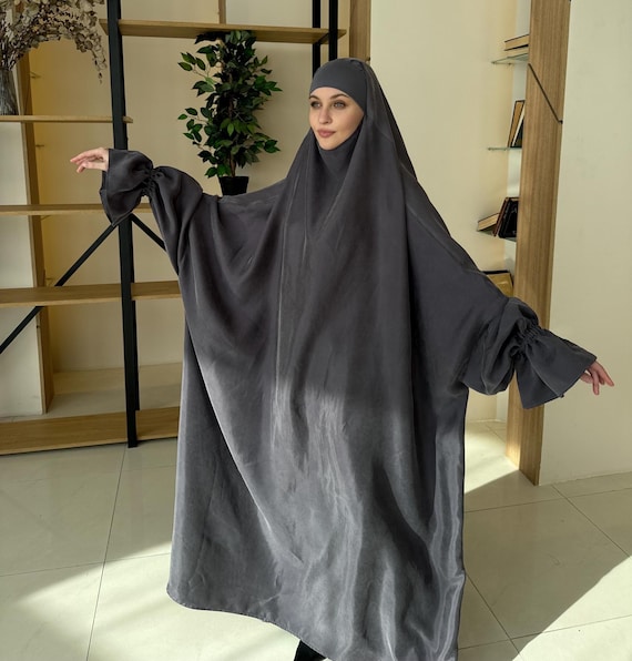 slim fit dress slacks Premium Jersey hijab-Pebble Grey main image 1