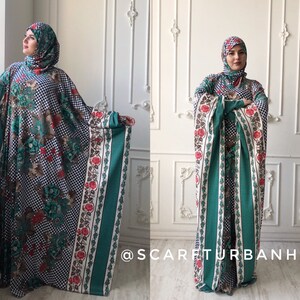 Green color  Maxi Dress Plus Size, Prayer dress, Farasha Caftan, Muslim clothing , abaya, Modern hijab, Burqa, Summer dress, islamic gift