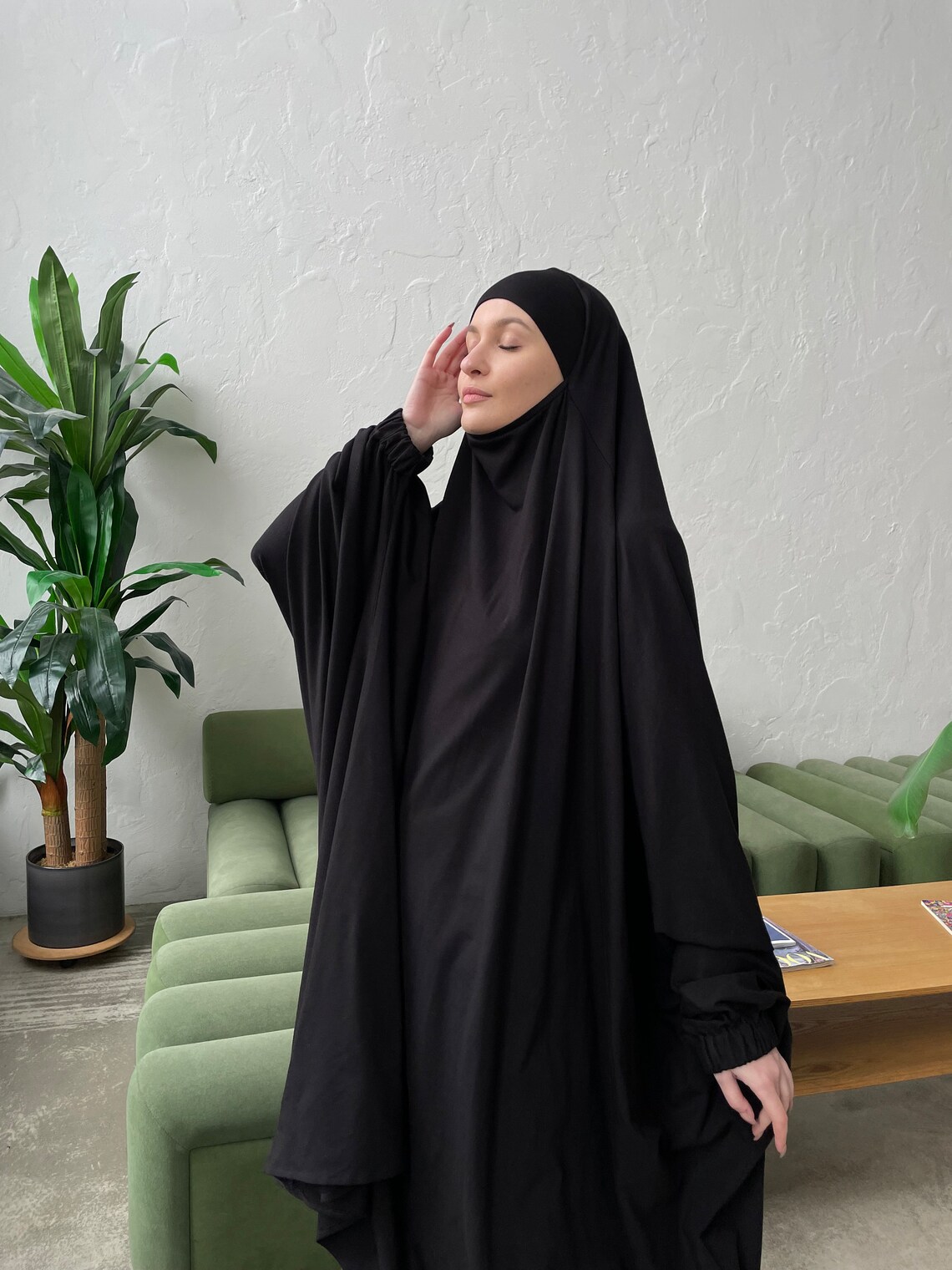 Poncho/Khimar - Black