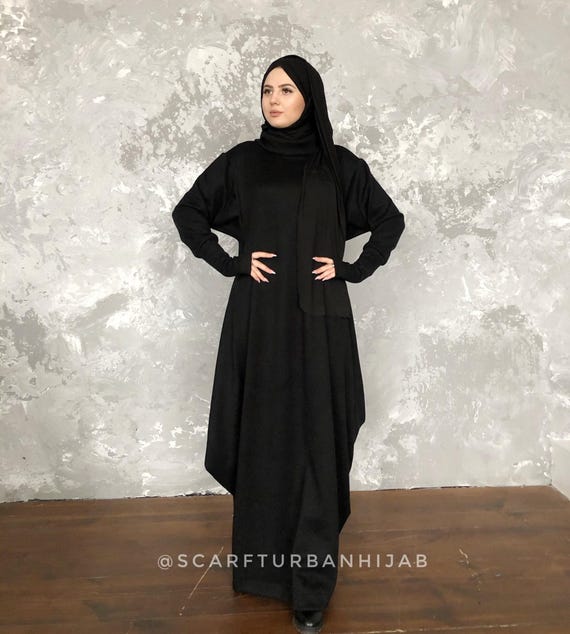 winter hijab dresses Corduroy Abaya Winter Maxi Dress LM049