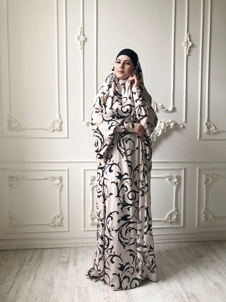 NEW Silk Jilbab Limited Additional Beige Silk Khimar Muslim Etsy