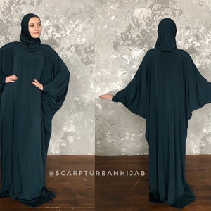 Emerald Green Prayer dress, Farasha Caftan, Khimar dress, Muslim dress, Plus Size dress,abaya Maxi Dress,Modern hijab, Burqa, Namaz