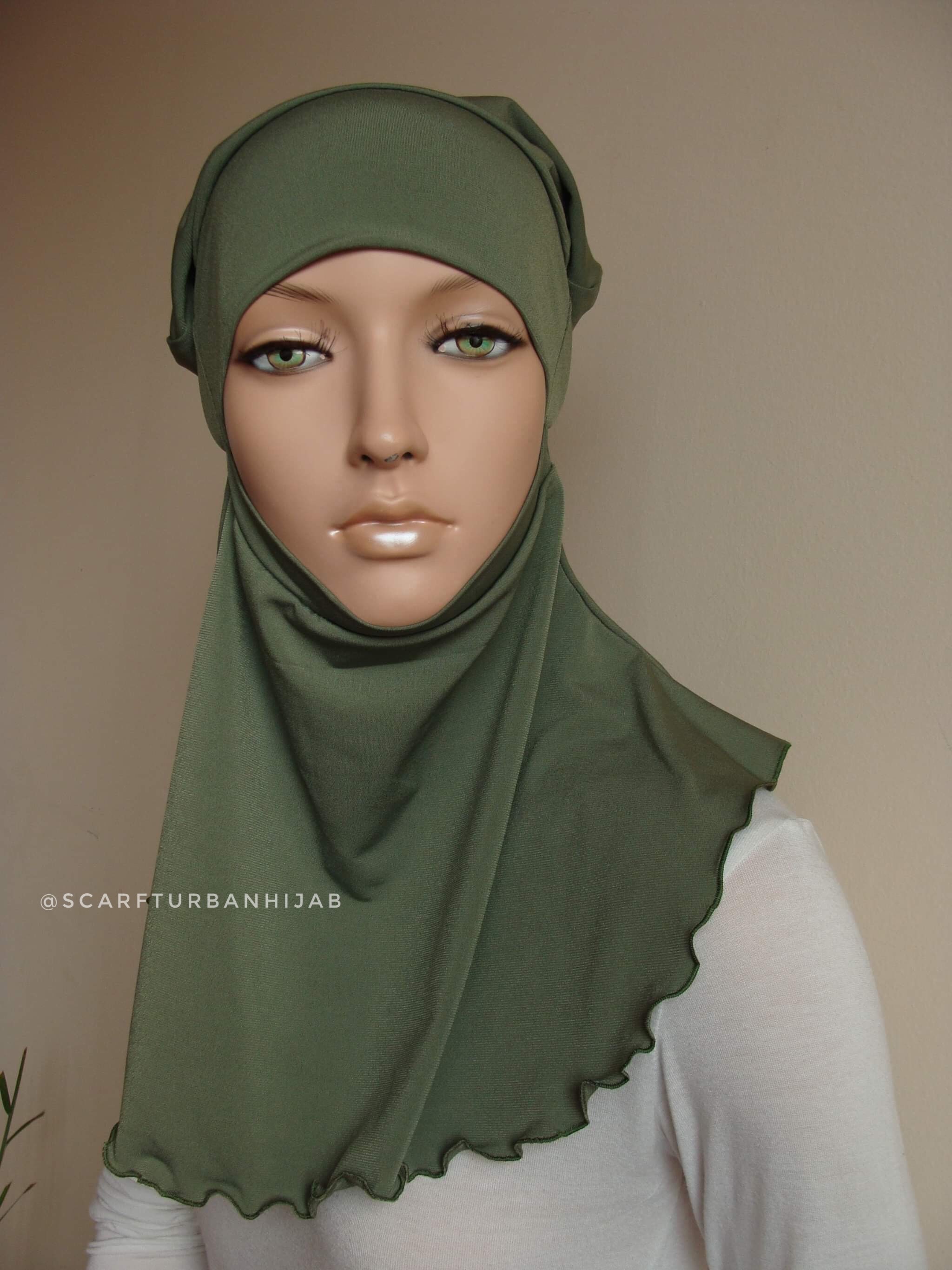 Khaki Under Hijab Transformer to Niqab Hijab Cover - Etsy