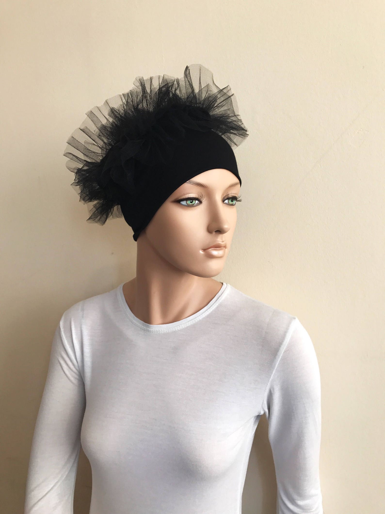 Black Volumizer for Hijab Anti Slip Headband Under Head Etsy