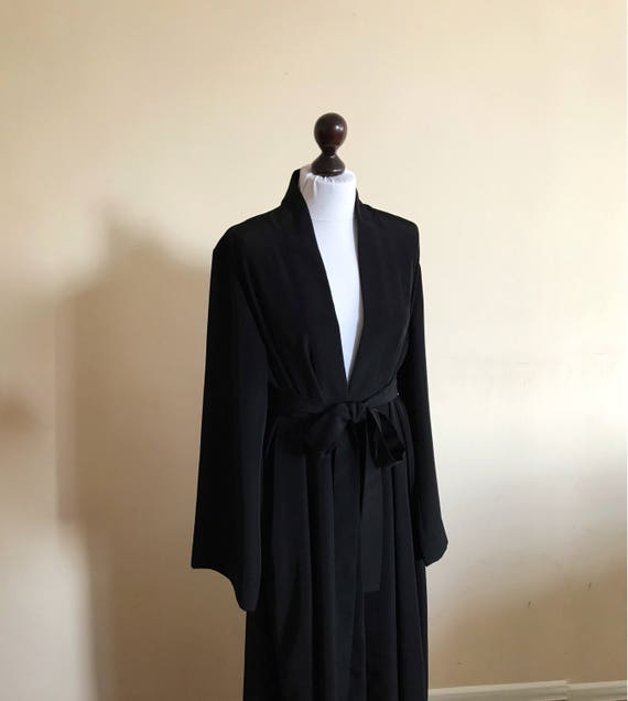 Black Casual Abaya Kimono Cardigan Muslim Dress Wiccan - Etsy