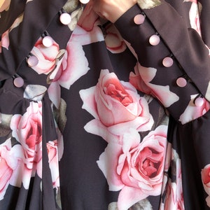 Stylish Black Franch Jilbab With Roses, Elegant Khimar , Long Hijab ...