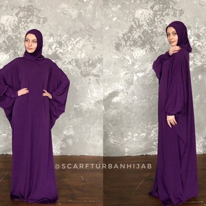 Purpal Prayer dress, Farasha purple Caftan, Khimar dress, Muslim dress, Plus Size dress,abaya Maxi Dress,Modern hijab, Burqa, Namaz
