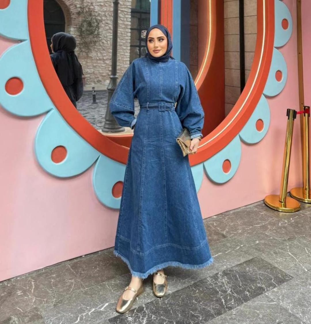 denim dress hijab style Chic Denim Dress: Effortless Elegance With Versatile Appeal