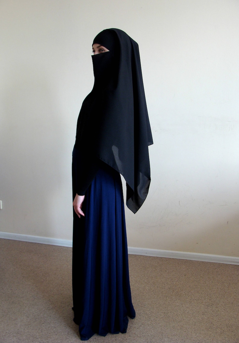  Black  full niqab  traditional niqabblack burqa Elegant Etsy