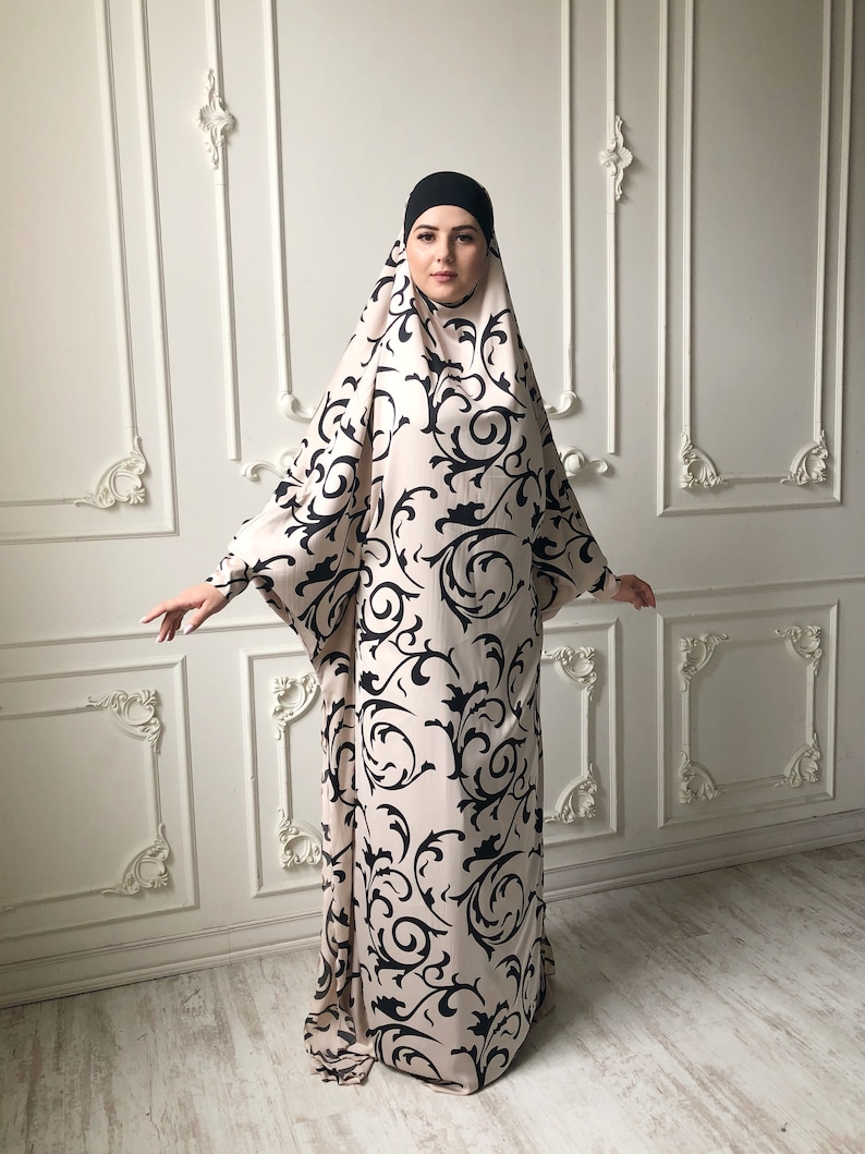 NEW Silk Jilbab Limited Additional Beige Silk Khimar Muslim Etsy