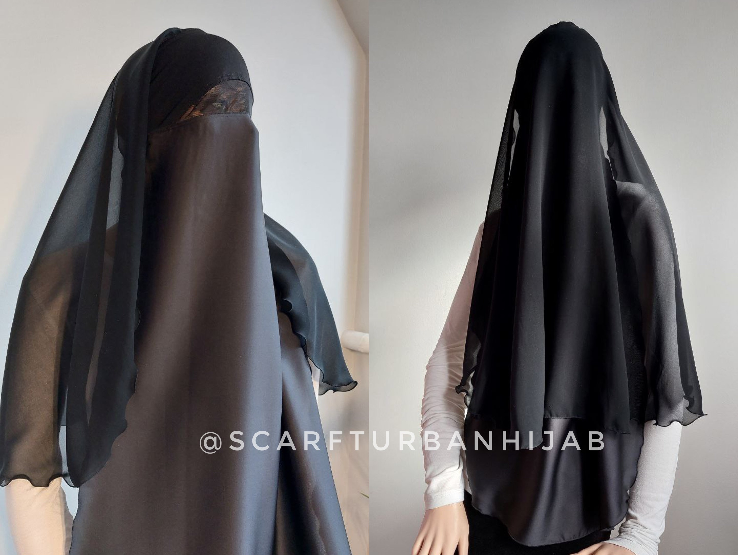 Black Niqab Burqa With Veil Noir Traditional Burqa Hajji hq nude photo