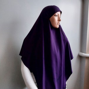 Purple khimar, soft viscose