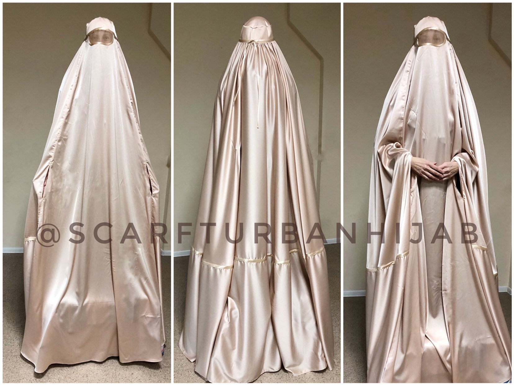 OhMill Sciarpa Hijab In Raso Lusso 180cm - Morbida E Lucente, Multicolore