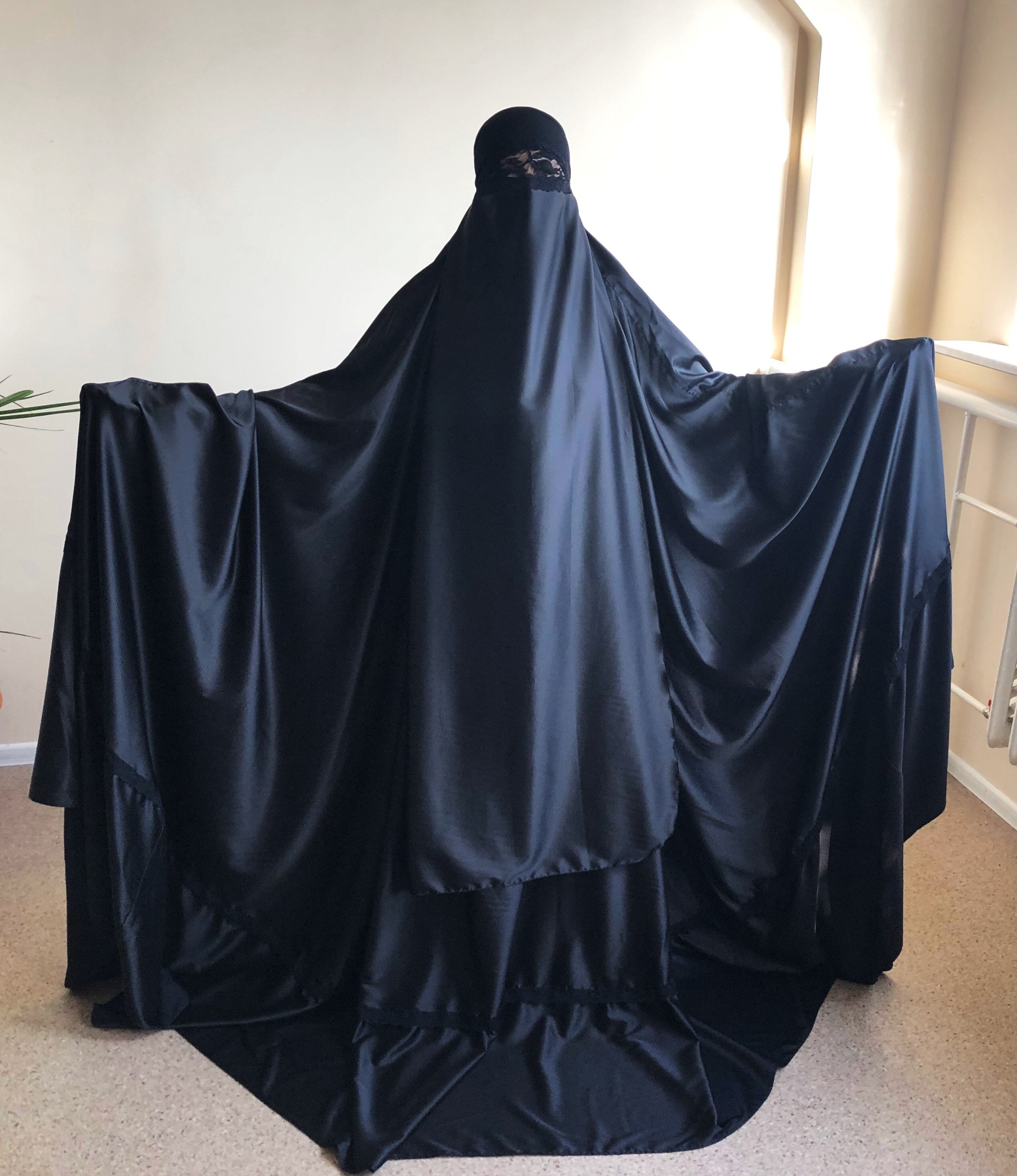 Black Long Burqa Muslim Noir Niqab Islamic Hijab Hajjie - Etsy Australia