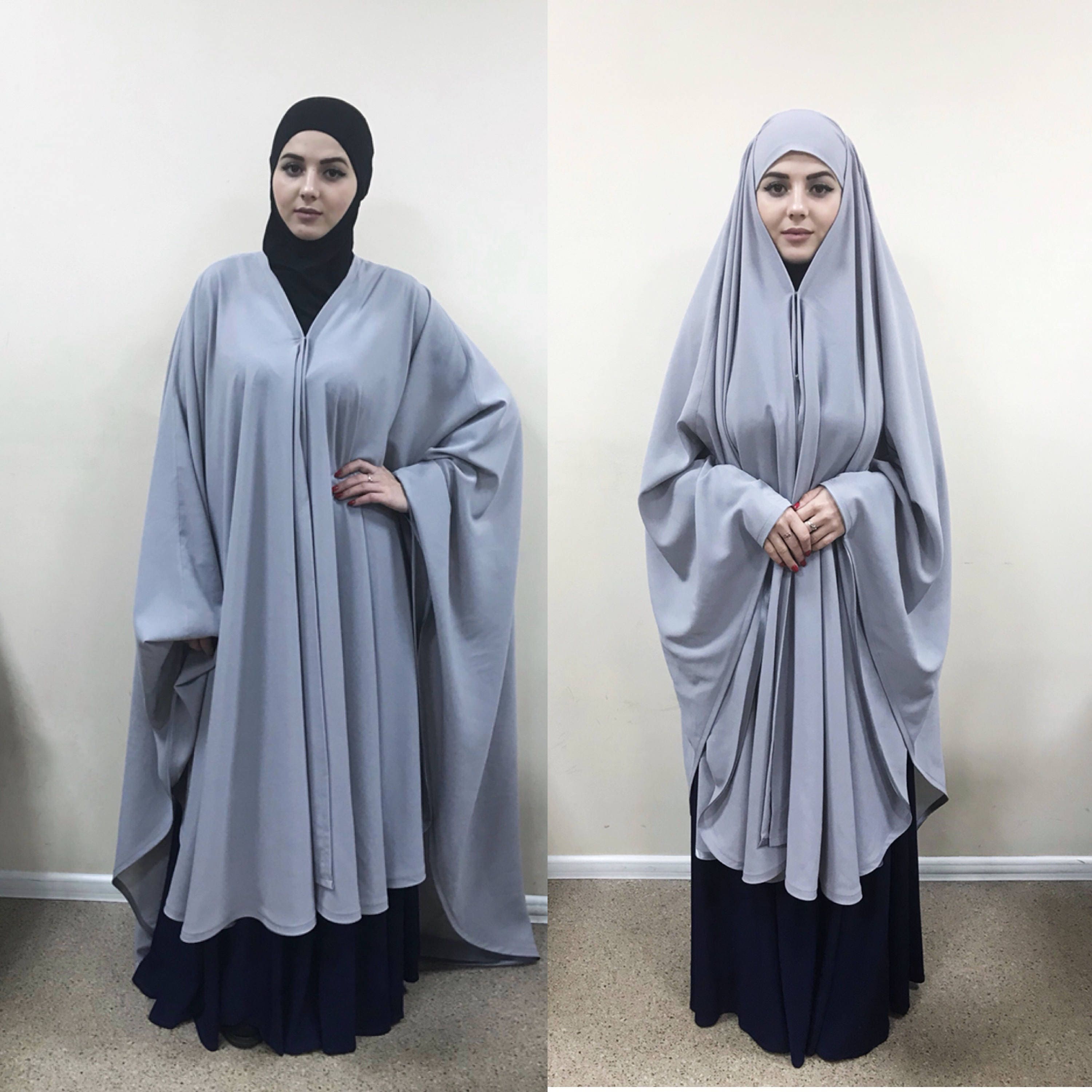 Arab Hijab Sex Girls - Transformer Gray Khimar Modern Burqa Nude Burka Muslim - Etsy Australia