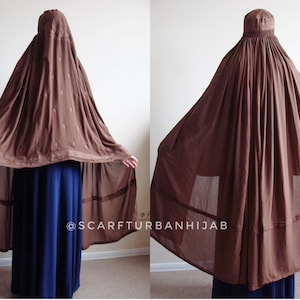 Brown beige afghan burqa, traditionally patan clothing, chador, chadar, niqab cape