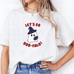 BOOfalo Buffalo Halloween Ghost Shirt, Funny Buffalo Football Sweatshirt, Women&#39;s Let&#39;s Go Buffalo NY Shirt, Buffalo Football Fan Gift