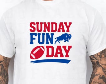 Sunday Fun Day Buffalo Football Shirt, Women’s Buffalo Sweatshirt, Mens Let’s Go Buffalo NY Gift, Buffalo Fan Apparel