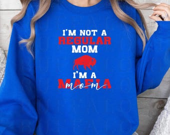 Buffalo Mafia Mom Shirt, lustiges Buffalo Mama Shirt, 716 Buffalo NY Geschenk für Fan, Damen Buffalo Football T-Shirt, Geschenk für Mama