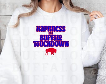 Touchdown Buffalo Football Shirt, Mens Women's Buffalo Sweatshirt, Buffalo Fan Apparel Game Day Tee, 716 Buffalo NY Gift