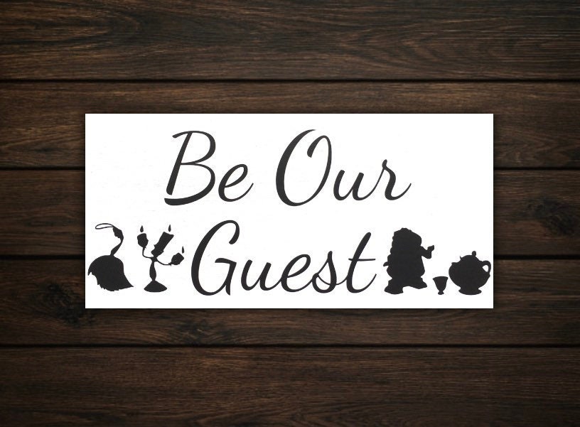 Be Our Guest Sign Beauty and the Beast Guest Room Decor Etsy