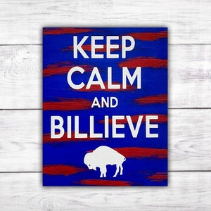 Keep Calm Buffalo Bills Sign | Bills Mafia Wood Bar sign | Pub Sign | Man Cave Sign | Football Signs | Sports Bar Decor | Buffalo New York