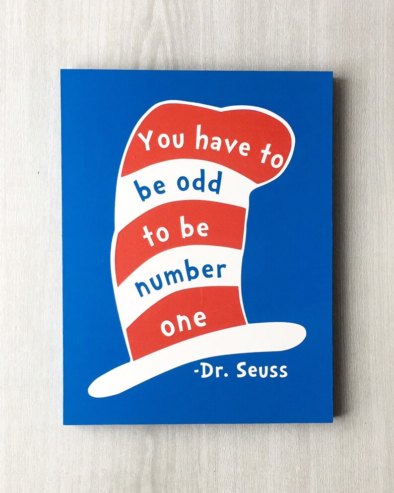 Dr Seuss Cat In The Hat Kids Room Decor Baby Shower Gift Etsy