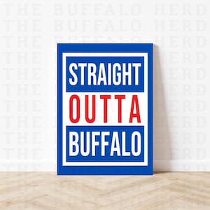 Straight Outta Buffalo New York Sign | Buffalo Wood Bar Sign | Buffalo Mafia Sports Bar Decor | Queen City | Realtor Closing Gift
