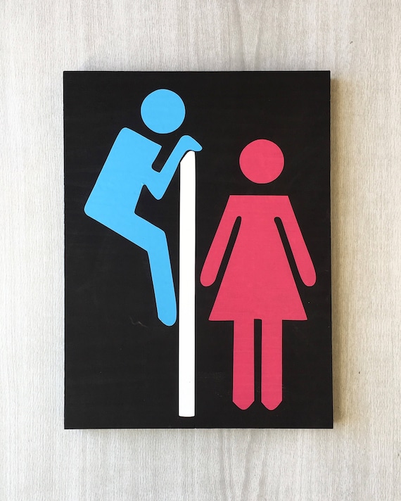 Girls Bathroom Sign / Boys Bathroom Sign / Funny Bathroom ...