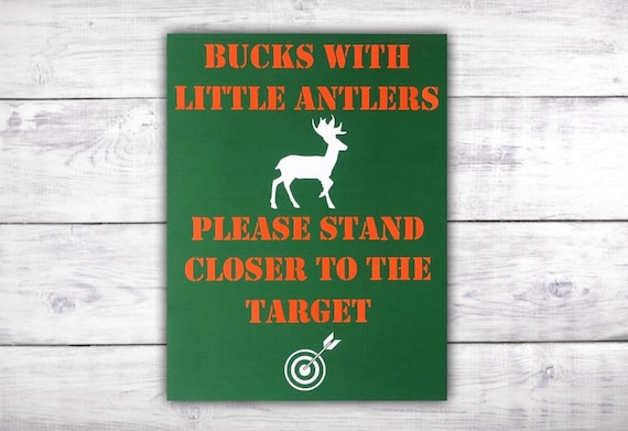 Bucks With Little Antlers Bathroom Sign Bathroom Wall Decor Etsy