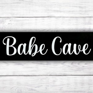 Babe Cave Sign | Boss Babe | Bathroom Vanity Decor | Lips Wall Art | Office Wall Art | Glam Decor | Boss Lady | Teen Girl Room Decor